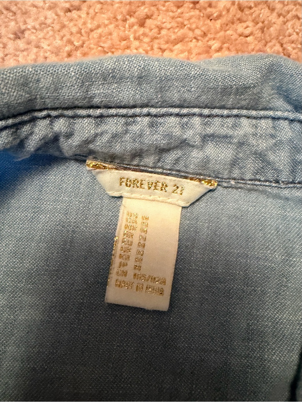 Forever 21 Chambray Button-Up Shirt - Picture 2 of 3